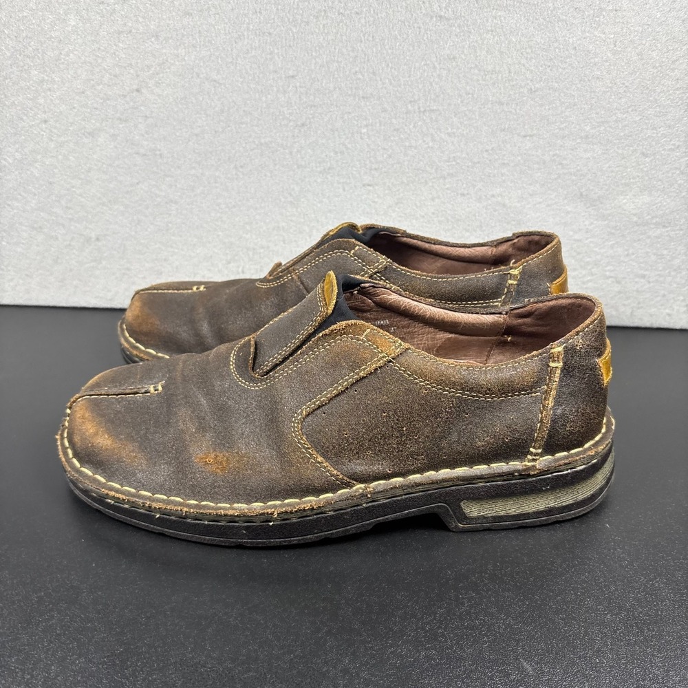 Clarks Garnett 35143 Brown Loafer Shoes Leather Sneakers Size 10M Slip On